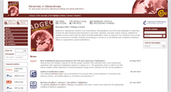 Desktop Screenshot of advances-in-geosciences.net